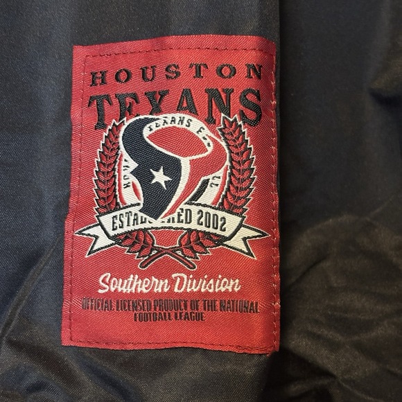 NWT Houston Texans Vintage Style Navy NFL Team Apparel Bomber Jacket Mens XXL - Picture 4 of 11
